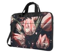 WZYWHJ Crystal Pink Tulips Pattern Ultra-thin portable single-shoulder laptop bag 15.6 inch computer accessories soft shockproof for laptops