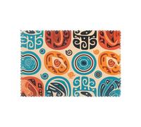 WZYWHJ Cultural Symbol Picture Placemats for Dining Table Set of 6 Table mat 12x18 in for Party Kitchen Dining Decoration Washable Easy to Clean