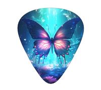 Wzywhj Curious Butterfly Pattern Guitar Pick Easy Grip Uke Picks For Your Bass, Ukulele, Acoustic And Electric Guitar，12 Piece