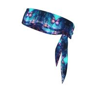WZYWHJ Curious Butterfly Pattern Headbands,Sports Head Tie,Headband for Men and Women,Hair Band for Running Workout Football