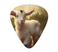 Wzywhj Cute Baby Goat Picture Guitar Pick Easy Grip Uke Picks Comfortable Feel, Ukulele, Acoustic And Electric Guitar，Guitar Plectrums 12'S