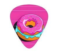 Wzywhj Cute Donuts Pattern Guitar Pick Easy Grip Uke Picks For Your Bass, Ukulele, Acoustic And Electric Guitarï¼Œ12 Piece