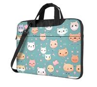 WZYWHJ Cute fox Prints Ultra-thin portable single-shoulder laptop bag 14 inch computer accessories soft shockproof for laptops