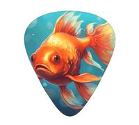 Wzywhj Cute Goldfish Printed Guitar Picks 12 Piece, Easy Grip Uke Picks Hold In One'S Hands, Ukulele, Acoustic Or Electric Electric Guitar