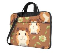 WZYWHJ cute guinea pig Prints Laptop Bag - with Soft Interior, Multiple Pockets - Ideal for Men, Travel and Business, Black, 14 inch
