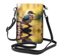 WZYWHJ Cute Lagoon Bird Printing Leather Crossbody Flap Phone Bag - Versatile Gift for Women Walking, Camping, Shopping, and Travel
