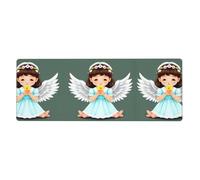 WZYWHJ Cute little angel Picture Extra large rubber keyboard pad, thickened anti slip Office desk cushion