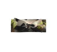 WZYWHJ Cute Little Panda Printed baby bow headbands and elastic soft hair accessories for newborns and girls