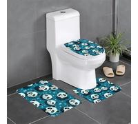 WZYWHJ cute little panda Printing Quality Bathroom mat sets of 4 Bathroom Floor Mats, durable,Does Easy to clean Suitable for bathroom and toilet