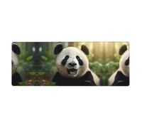 WZYWHJ cute panda printing Extra large rubber keyboard pad, thickened anti slip Office desk cushion