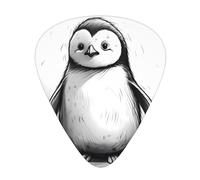 Wzywhj Cute Sketch Penguin Printing Guitar Plectrum Easy Grip Uke Picks Holdingï¼Œ Ukulele, Acoustic And Electric Guitarï¼Œ12 Piece