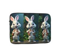 WZYWHJ Cute White Rabbit Printed Shockproof Portable Laptop Sleeve Case 13 inch for Men and Women Business Travel, School, Office Daily Use