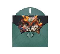 WZYWHJ Dark Green Holiday Greeting Card 6x4 in with Envelope for Christmas, Birthday, Valentine's Day, Party Invitation Creative animal modeling Printing