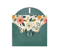 WZYWHJ Dark Green Holiday Greeting Card 6x4 in with Envelope for Christmas, Birthday, Valentine's Day, Party Invitation Daisy flowers group Prints