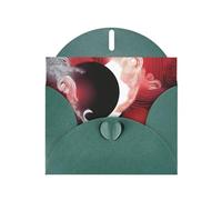 WZYWHJ Dark Green Holiday Greeting Card 6x4 in with Envelope for Christmas, Birthday, Valentine's Day, Party Invitation Tai Chi Abstract Pattern Printing