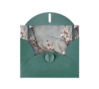 WZYWHJ Dark Green Holiday Greeting Card 6x4 in with Envelope for Christmas, Birthday, Valentine's Day, Party Invitation Plum blossoms in winter Printed