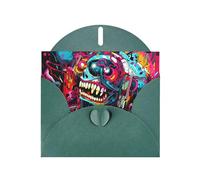 WZYWHJ Dark Green Holiday Greeting Card 6x4 in with Envelope for Christmas, Birthday, Valentine's Day, Party Invitation Colorful avatar Picture