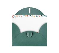 WZYWHJ Dark Green Holiday Greeting Card 6x4 in with Envelope for Christmas, Birthday, Valentine's Day, Party Invitation Cat Picture Frames Pattern