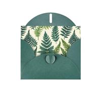 WZYWHJ Dark Green Holiday Greeting Card 6x4 in with Envelope for Christmas, Birthday, Valentine's Day, Party Invitation Encyclopedia of Ferns Prints