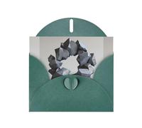 WZYWHJ Dark Green Holiday Greeting Card 6x4 in with Envelope for Christmas, Birthday, Valentine's Day, Party Invitation Strange irregular graphics Printed