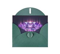 WZYWHJ Dark Green Holiday Greeting Card for Christmas, Birthday, Anniversary & more Purple Diamond Picture
