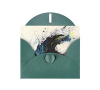 WZYWHJ Dark Green Holiday Greeting Card for Christmas, Birthday, Anniversary & more Stunning splash colors Picture