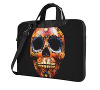 WZYWHJ Day of the Dead Masks Pattern Ultra-thin portable single-shoulder laptop bag 15.6 inch computer accessories soft shockproof for laptops