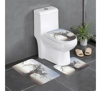 WZYWHJ Dead Trees Full of Spider webs Printing Bathroom mat Sets of 3 Bathroom Floor Mats,Non-Slip, Durable,Does Easy to Clean Suitable for Bathroom and Toilet