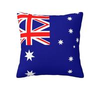 WZYWHJ Decorative Throw Pillow Cases 12"x12" Australian Flag Printing Double-Sided Design Square Pillowcases for Home Bed Sofa Living Room Farmhouse Outdoor