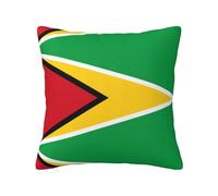 WZYWHJ Decorative Throw Pillow Cases 12"x12" Flag of Guyana Printed Double-Sided Design Square Pillowcases for Home Bed Sofa Living Room Farmhouse Outdoor
