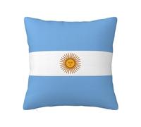 WZYWHJ Decorative Throw Pillow Cases 16"x16" Argentine Flag Printing Double-Sided Design Square Pillowcases for Home Bed Sofa Living Room Farmhouse Outdoor
