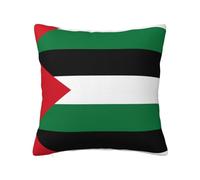 WZYWHJ Decorative Throw Pillow Cases 16"x16" Flag of The State of Palestine Prints Double-Sided Design Square Pillowcases for Home Bed Sofa Living Room Farmhouse Outdoor