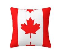 WZYWHJ Decorative Throw Pillow Cases 18"x18" Solid Color Canadian Flag Printing Double-Sided Design Square Pillowcases for Home Bed Sofa Living Room Farmhouse Outdoor