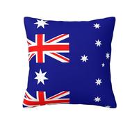 WZYWHJ Decorative Throw Pillow Cases 20"x20" Australian Flag Prints Double-Sided Design Square Pillowcases for Home Bed Sofa Living Room Farmhouse Outdoor