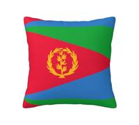 WZYWHJ Decorative Throw Pillow Cases 20"x20" Eritrean Flag Prints Double-Sided Design Square Pillowcases for Home Bed Sofa Living Room Farmhouse Outdoor