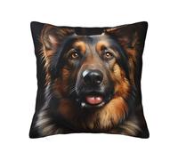 WZYWHJ Decorative Throw Pillow Cases 20"x20" German Shepherd Picture Double-Sided Design Square Pillowcases for Home Bed Sofa Living Room Farmhouse Outdoor