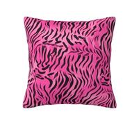 WZYWHJ Decorative Throw Pillow Cases 20"x20" Zebra Tiger Leopard Pink Prints Double-Sided Design Square Pillowcases for Home Bed Sofa Living Room Farmhouse Outdoor