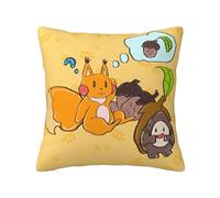 WZYWHJ Decorative Throw Pillow Cases 24"x24" Sunflower Seed Squirrel Pattern Double-Sided Design Square Pillowcases for Home Bed Sofa Living Room Farmhouse Outdoor