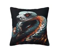 WZYWHJ Decorative Throw Pillow Cases 26"x26" 3D Snake Prints Double-Sided Design Square Pillowcases for Home Bed Sofa Living Room Farmhouse Outdoor