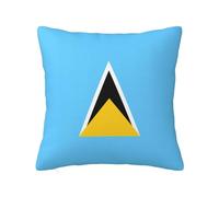 WZYWHJ Decorative Throw Pillow Cases 26"x26" Flag of Saint Lucia Printed Double-Sided Design Square Pillowcases for Home Bed Sofa Living Room Farmhouse Outdoor