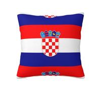 WZYWHJ Decorative Throw Pillow Cases 26"x26" Republic of Croatia Flag Prints Double-Sided Design Square Pillowcases for Home Bed Sofa Living Room Farmhouse Outdoor