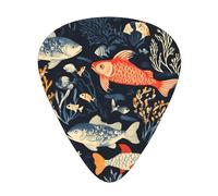 Wzywhj Deep Sea Creatures Pattern Guitar Pick Easy Grip Uke Picks For Your Bass, Ukulele, Acoustic And Electric Guitar，12 Piece