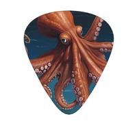 Wzywhj Deep Sea Giant Pattern Guitar Pick Easy Grip Uke Picks For Your Bass, Ukulele, Acoustic And Electric Guitar，12 Piece