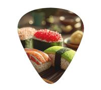 Wzywhj Delicious Sushi Printing Guitar Plectrum Easy Grip Uke Picks Holding， Ukulele, Acoustic And Electric Guitar，12 Piece