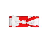 WZYWHJ Denmark Danish Flag Printed baby bow headbands and elastic soft hair accessories for newborns and girls