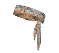WZYWHJ Desert Architecture Pattern Headbands,Sports Head Tie,Headband for Men and Women,Hair Band for Running Workout Football