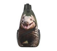 WZYWHJ Diagonal cross Happy Pangolin Picture bag anti-theft backpack travel men's chest shoulder bale