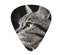Wzywhj Diamond Cat Head Pattern Guitar Pick Easy Grip Uke Picks For Your Bass, Ukulele, Acoustic And Electric Guitar，12 Piece