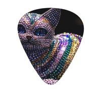 Wzywhj Diamond Cat Pattern Guitar Pick Easy Grip Uke Picks For Your Bass, Ukulele, Acoustic And Electric Guitarï¼Œ12 Piece