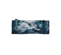 WZYWHJ Dolphins exposed to the water Printing baby bow headbands and elastic soft hair accessories for newborns and girls